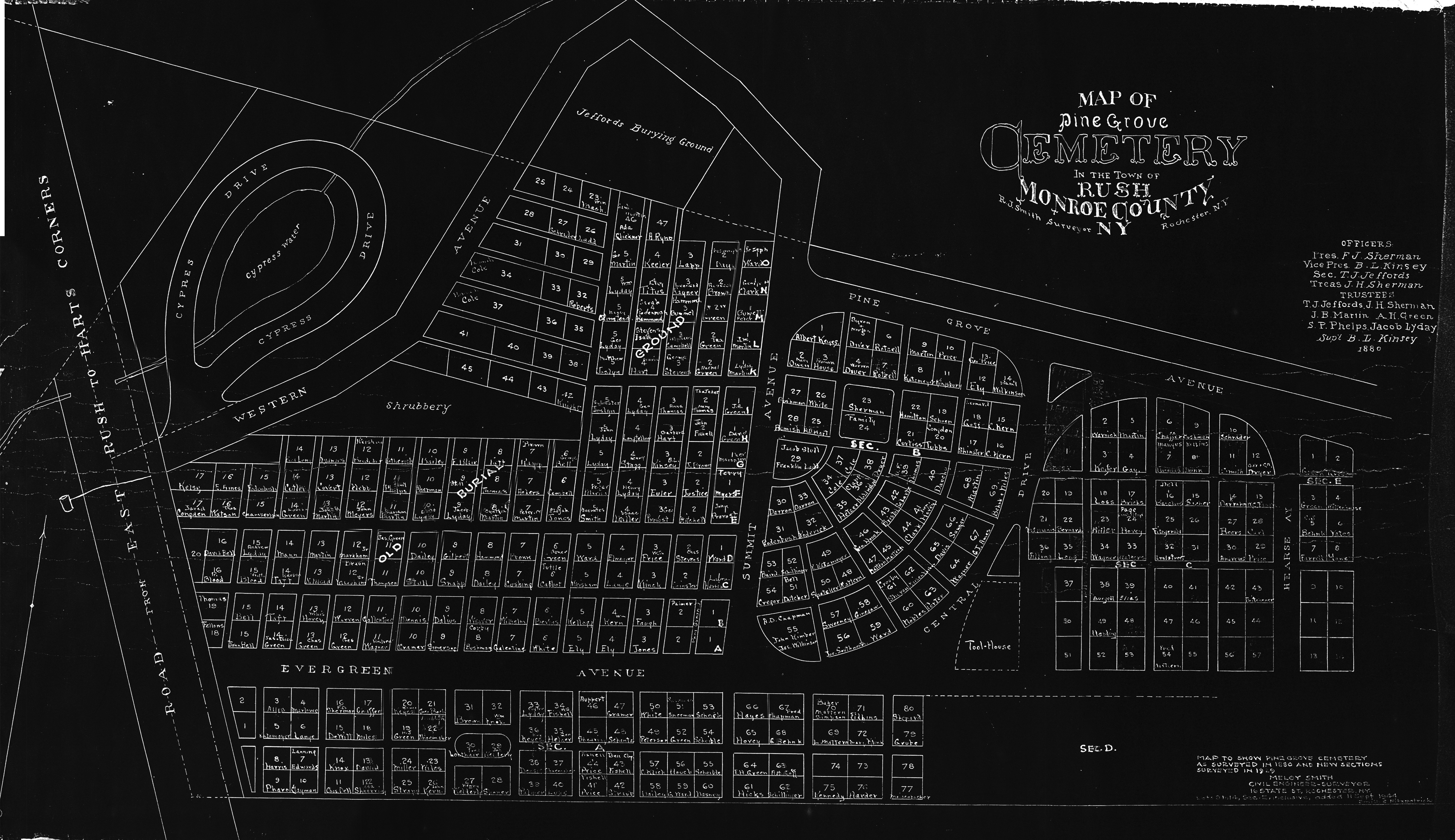 Maps Of The Cemetery Pine Hill Cemetery